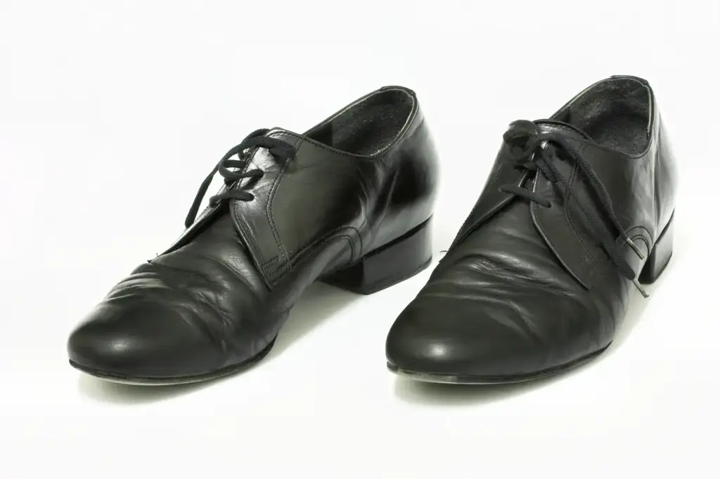 Zapatos de baile de salón de hombre, de piel negra, del fabricante checo Eurodance